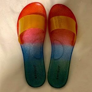 Colorful beach slippers